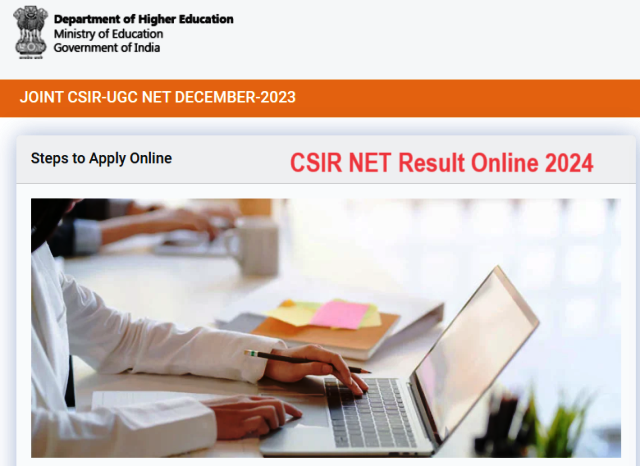 CSIR NET Result Online 2024